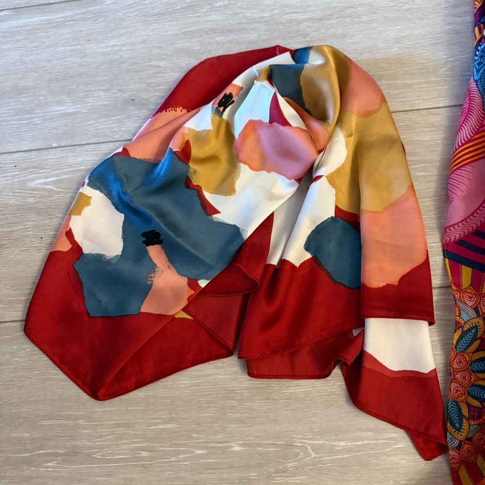 Bundle 3 Colorful Patterned Scarves purse accessories headband bandeau Bandana - Picture 2 of 6